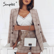 Load image into Gallery viewer, Simplee Two-piece Blazer Shorts
