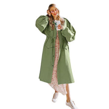 Load image into Gallery viewer, Loose Plus Size Batwing Sleeve Windbreaker
