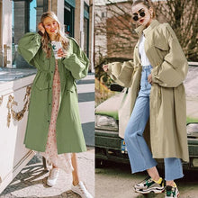 Load image into Gallery viewer, Loose Plus Size Batwing Sleeve Windbreaker
