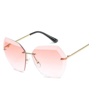 Luxury Rimless Sunglasses for Women