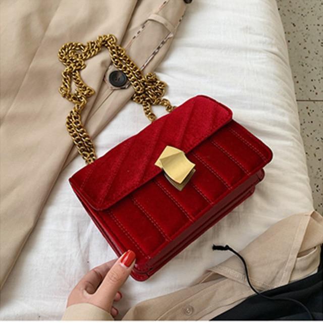 Luxury Velvet Crossbody Bag