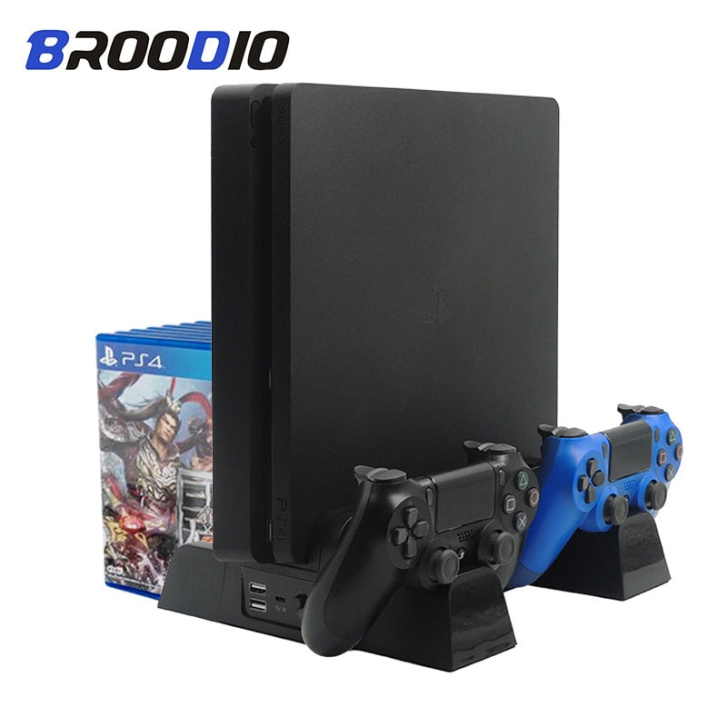 PS4 PRO Slim Multifunctional Console Cooling Fan Stand Controller